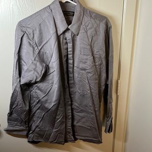 Grey Joseph & Feiss International Large Long Sleeve Dress Shirt 15/ 32-33